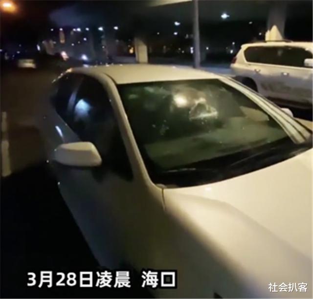 社会扒客 海口：男子吃个夜宵回来，车子被砸得稀烂，是被租车公司套路了？