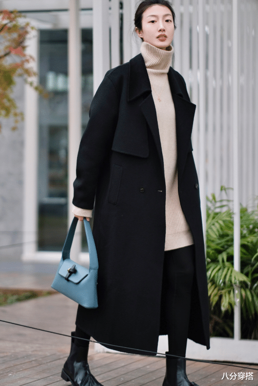 八分穿搭 秋冬不知道怎么选外套？码住这件黑色大衣，经典百搭又不挑人