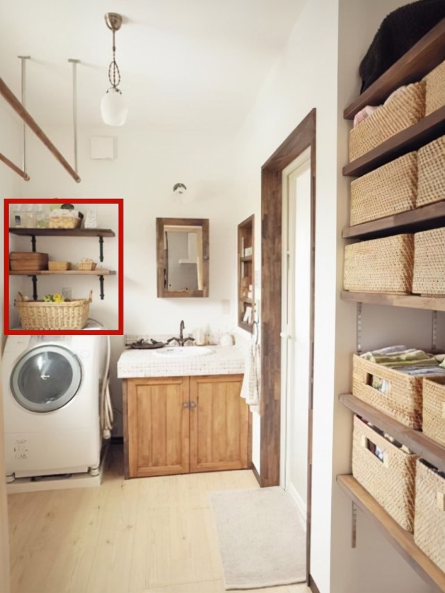 日本人真会过日子,洗衣机上方8招做收纳,多出5㎡家里清清爽爽