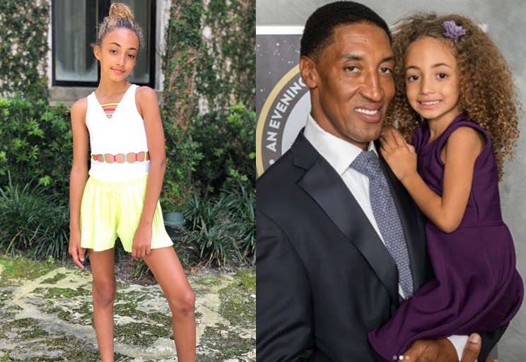 斯科蒂·皮蓬|皮蓬小女儿长大！颜值继承拉尔萨，有超模潜质，NBA极品星二代