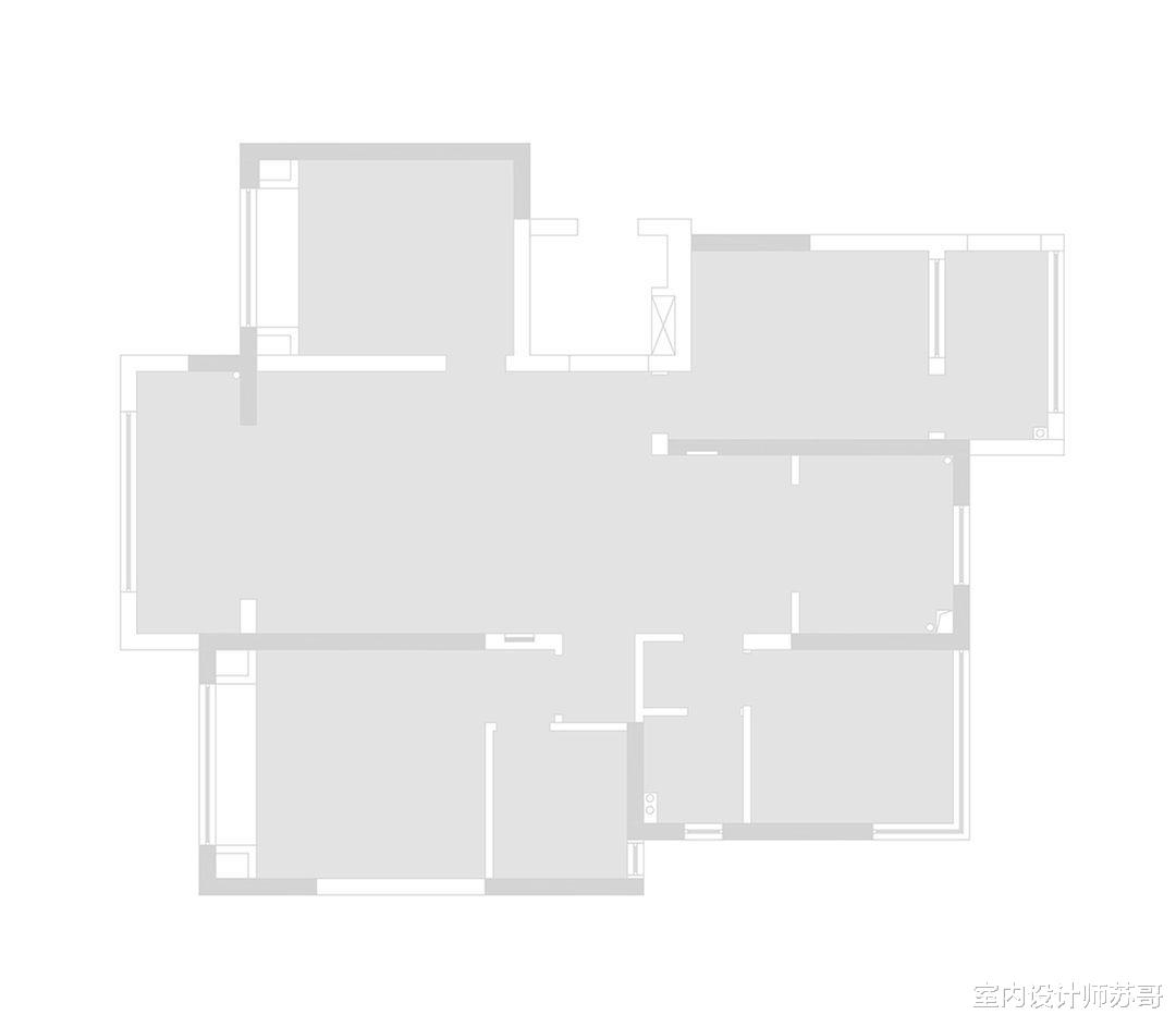 主卫外移,呈现双干区对称之美,呈现精美的北欧家居