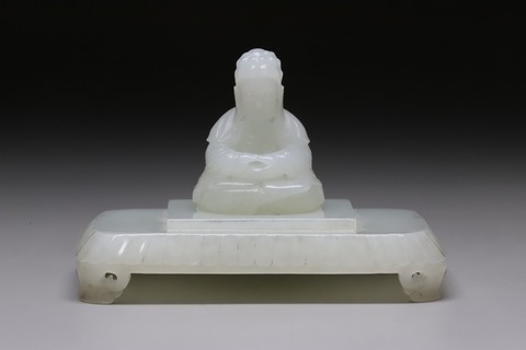 墨床|和田玉“玉佛墨床”