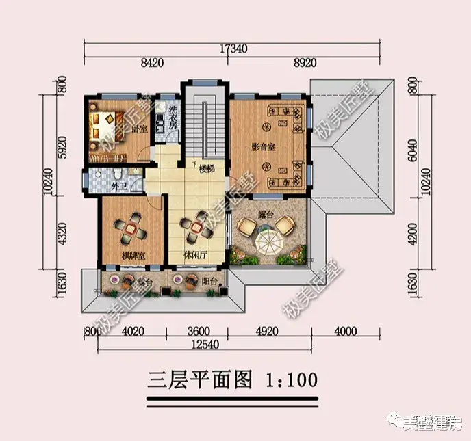 独立影音室+棋牌室,外观简单大气,布局十分舒适。