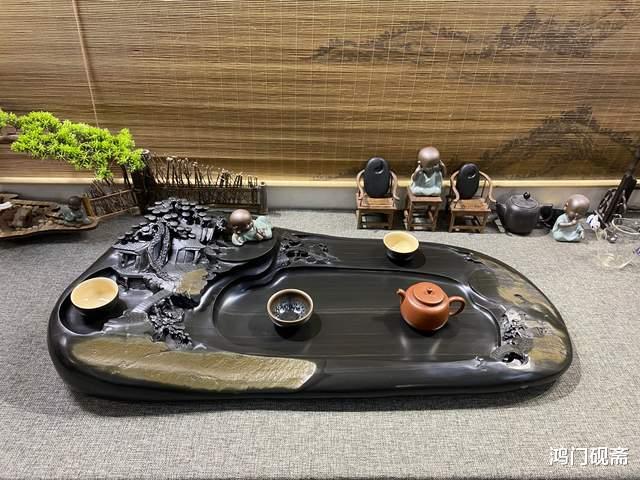 雕刻|都说山水画美，当我把山水画用刀雕刻在茶盘上，能否迷倒一片？