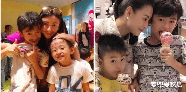 张柏芝|张柏芝带两儿子现身酒店？二儿子谢振南驼背，小儿子衣服抢镜