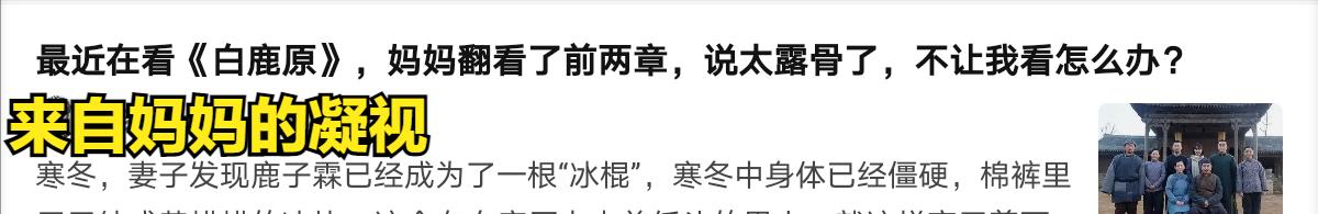 你们的好朋友小Q|重读《白鹿原》，除了权就是欲，直白且露骨，读它到底有何意义？