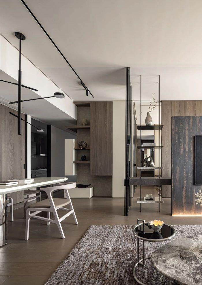 设计师|大学老师的105㎡新家，光是一个客厅就迷住了我，这才叫高级感