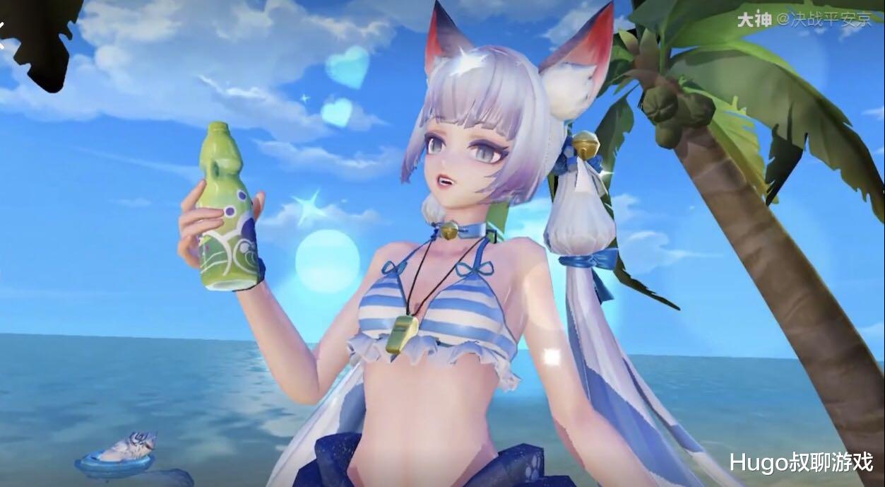 运动|决战平安京：猫掌柜泳装皮肤清凉来袭，让人好想喝波子汽水