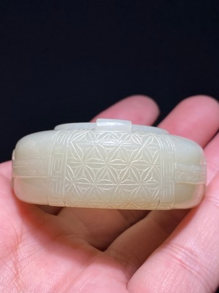 和田玉籽料|清 和田玉籽料 包袱纹 水盂 琴炉