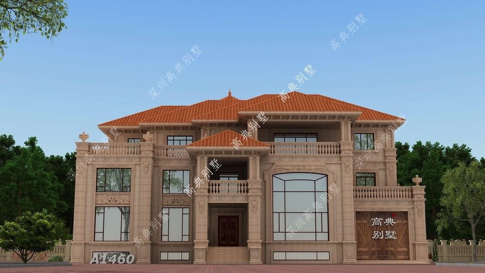 房楼梦 三层欧式别墅,颜色温馨,在农村建绝对是美丽的风景线。