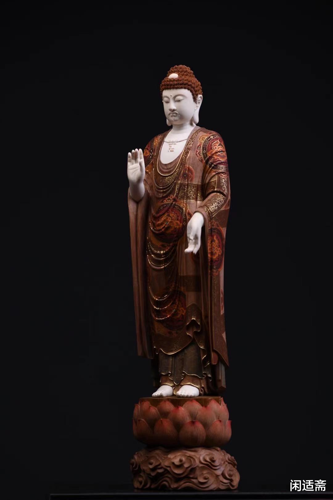 雕刻|佛像雕刻艺术品，老山檀香木雕，释迦牟尼佛