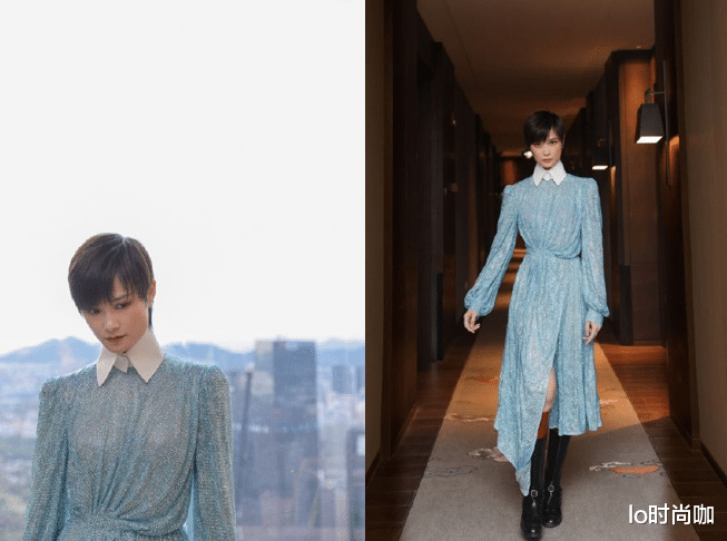 李小璐|李宇春穿裙装的品位“有点迷”，绿色长裙加夸张垫肩，前卫过头了