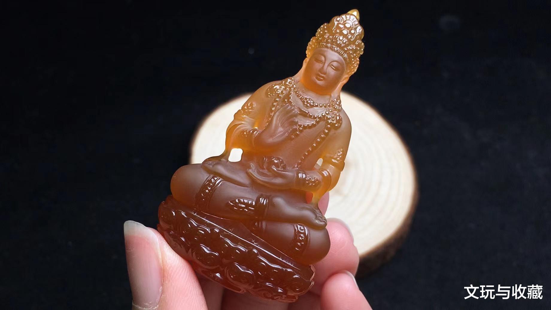 玛瑙|机雕北红玛瑙“度母”，依然慈悲依然端庄，亦没有商业气息