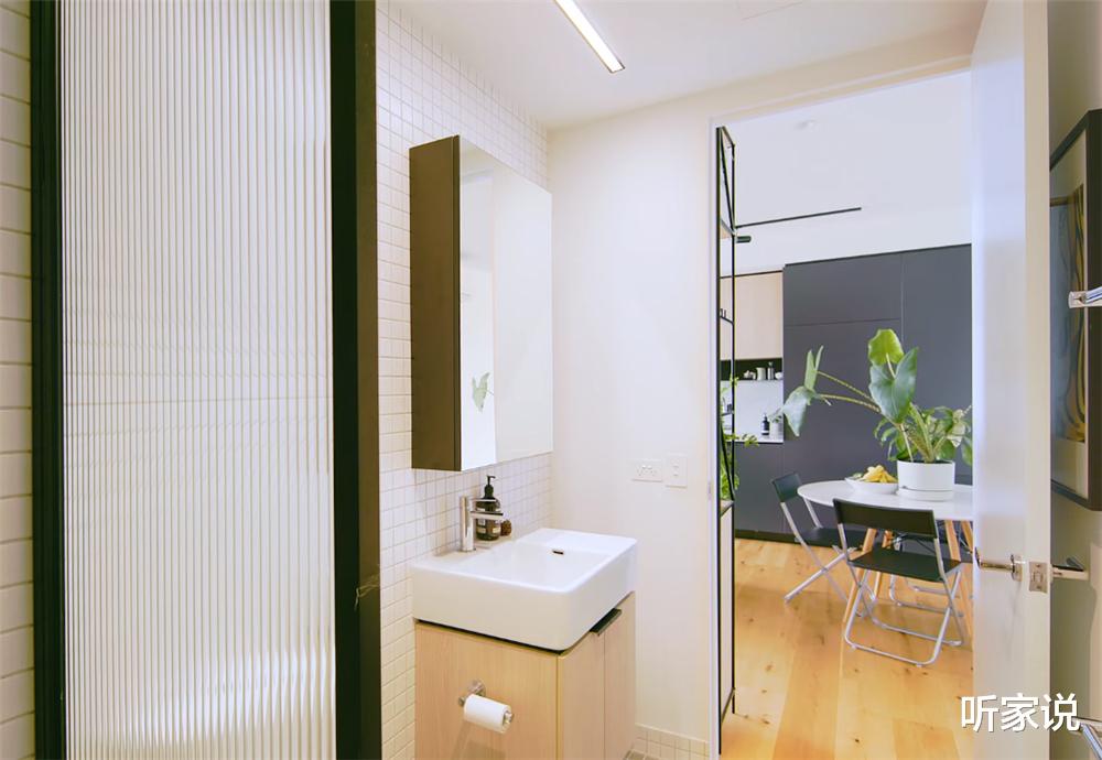 听家说|独居姑娘的1室2厅小家，55㎡面积做成开放式，卧室推拉门太实用了
