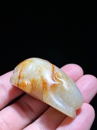 和田玉籽料|宋 和田玉籽料 白玉 玉兔 把件 挂件