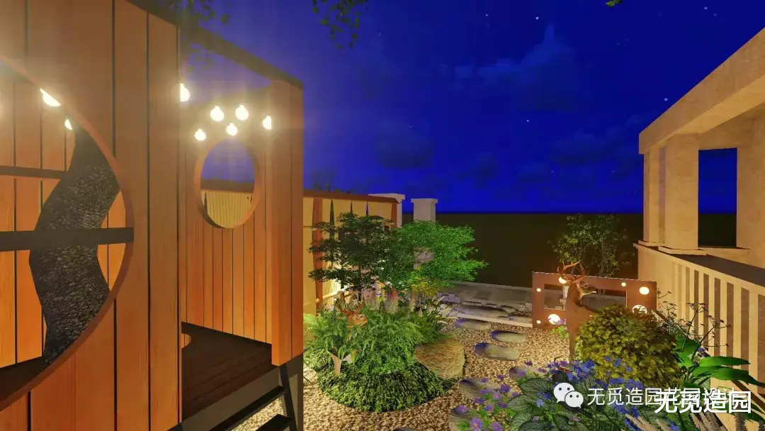 无觅造园:40平的现代禅意庭院,虽小而精致。