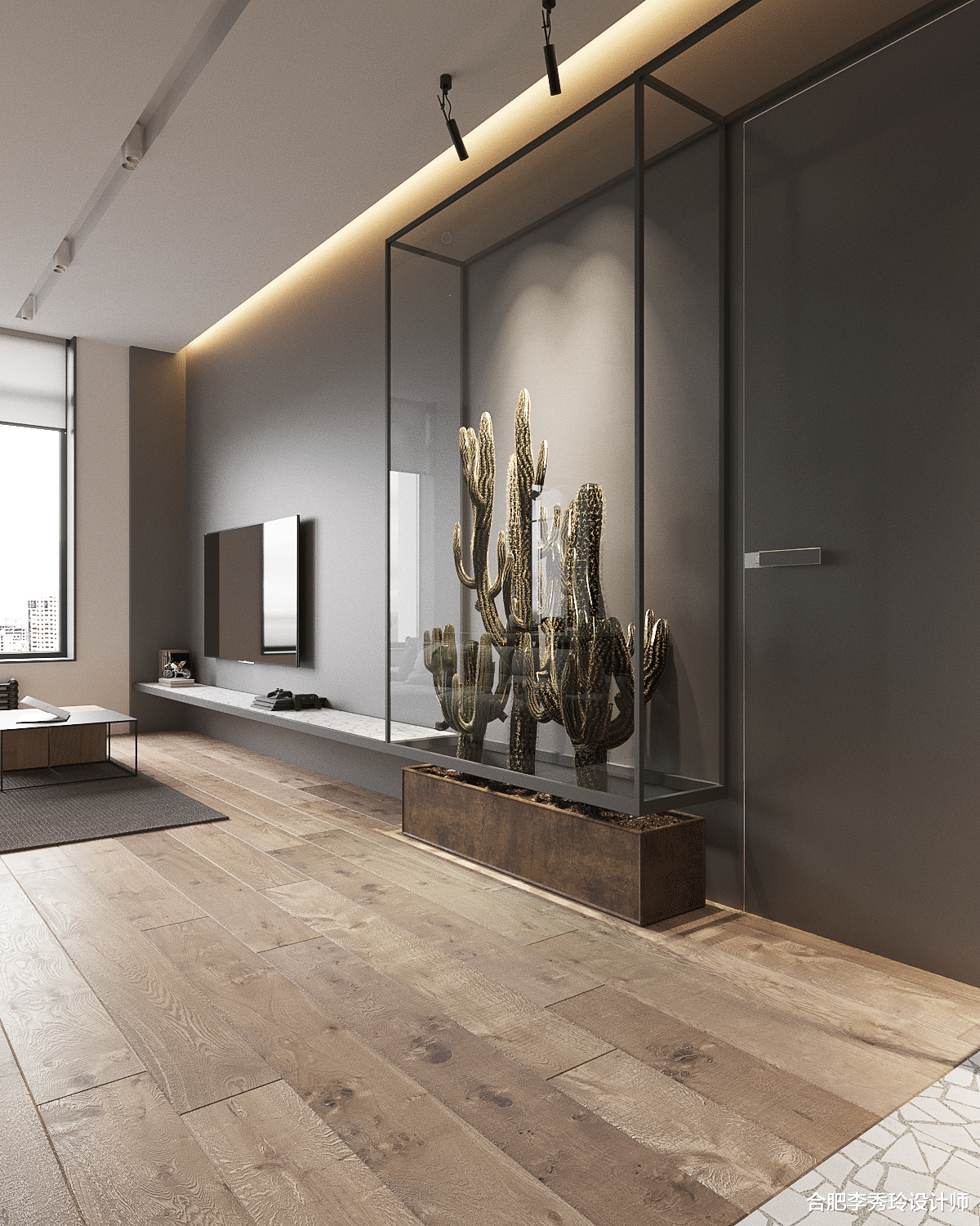 只刷大白的电视墙没意思,5大灵感设计,布置出微景观,好看极了