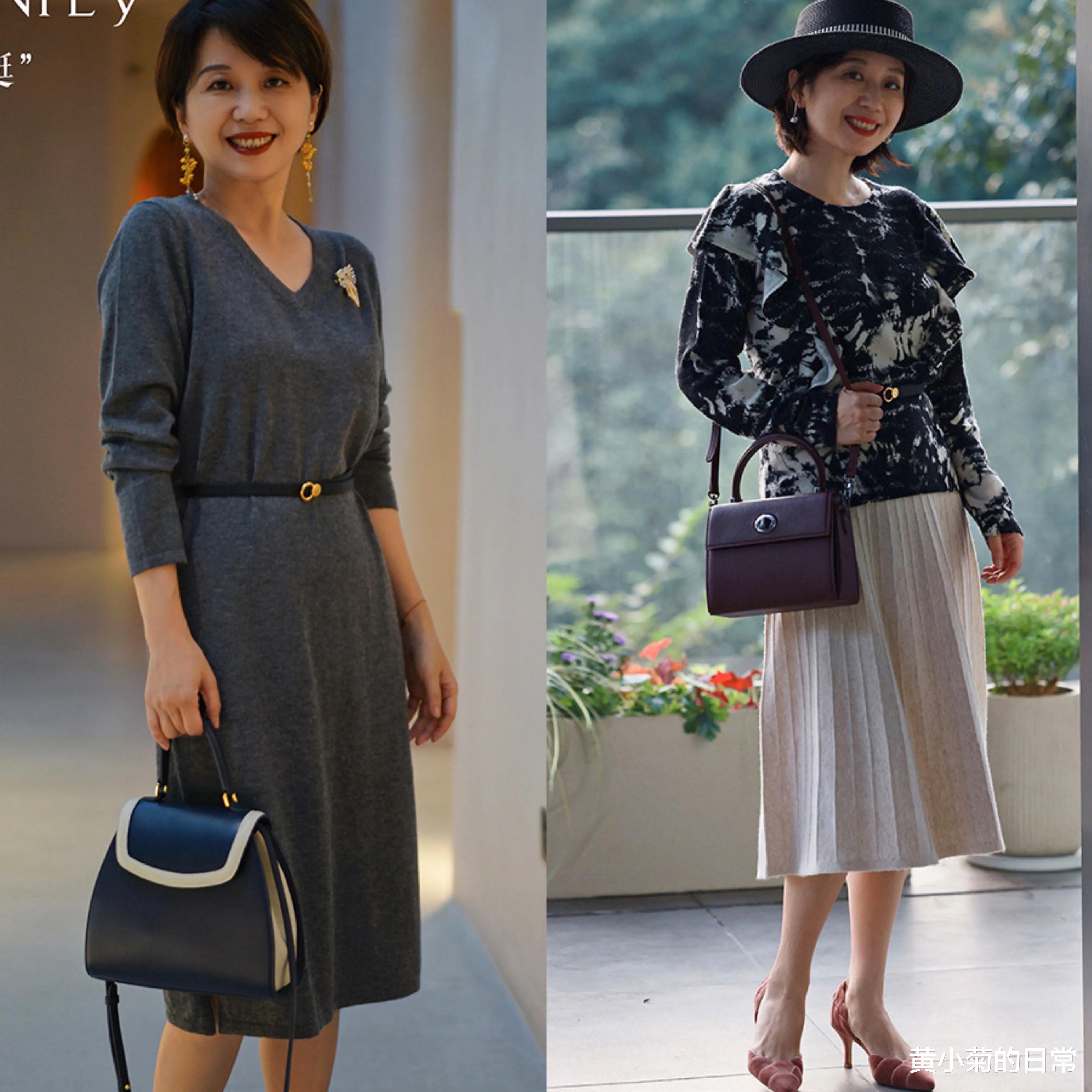 黄小菊的日常 70女人太会穿了,“小衫+半裙”这样穿,“不露腰”一样美得惊艳