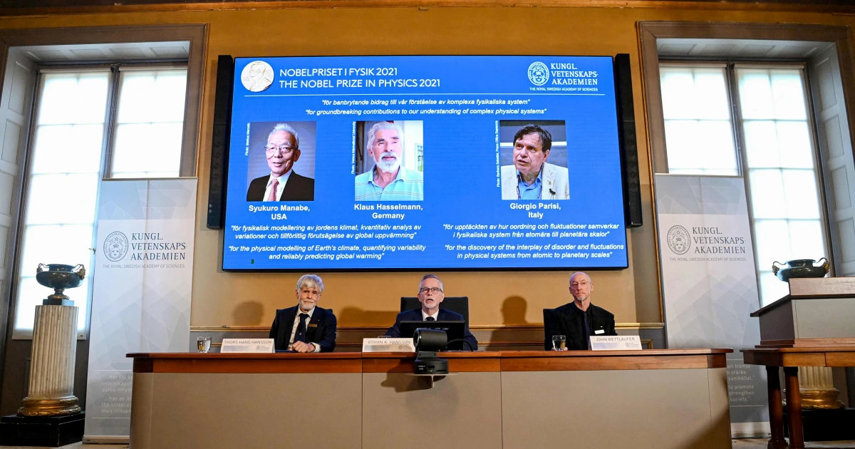 诺贝尔物理学奖 诺贝尔物理学奖授予三位研究气候系统的科学家