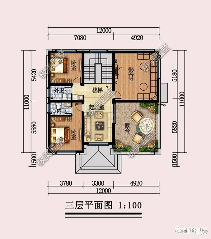 三层带车库欧式别墅，美观实用，喜欢收藏