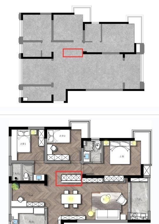 过道装“衣帽间”,电视墙做满柜,一项设计连接2大功能,太实用