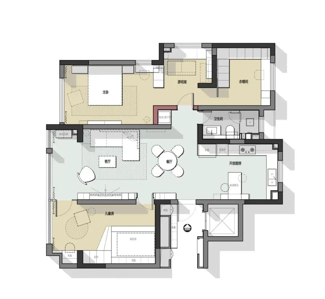 140㎡现代简约三居装修,藏不住的高级感!