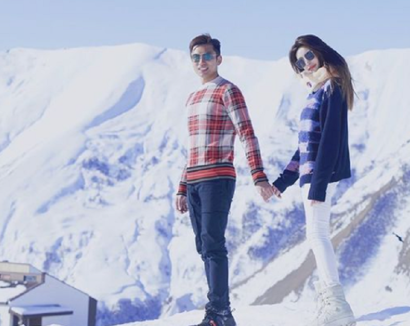 陈法拉|陈法拉前夫官宣新恋情！与女友雪地里牵手，女方肤白貌美似明星