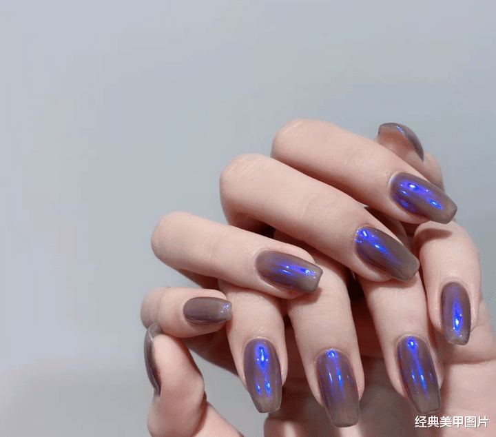 运动|优雅高级的紫色美甲，贵族大小姐风范
