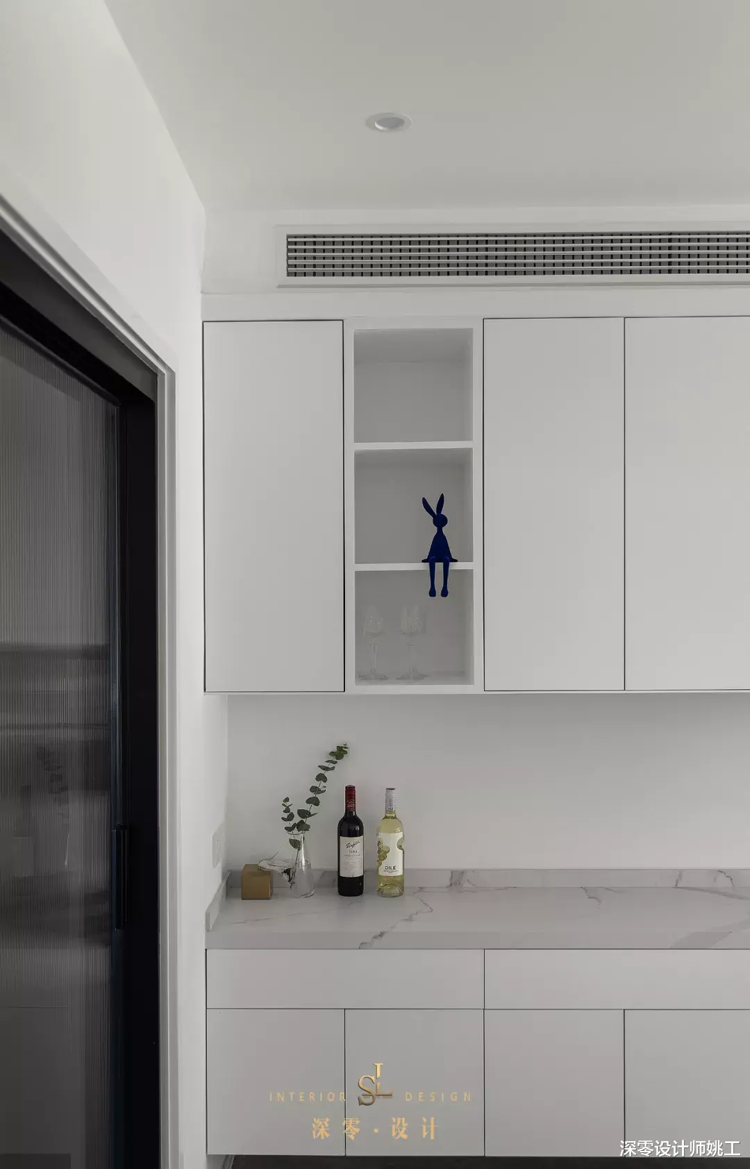 这是我见过最静谧的四居室,160㎡的蓝白灰,每一个空间都非常漂亮