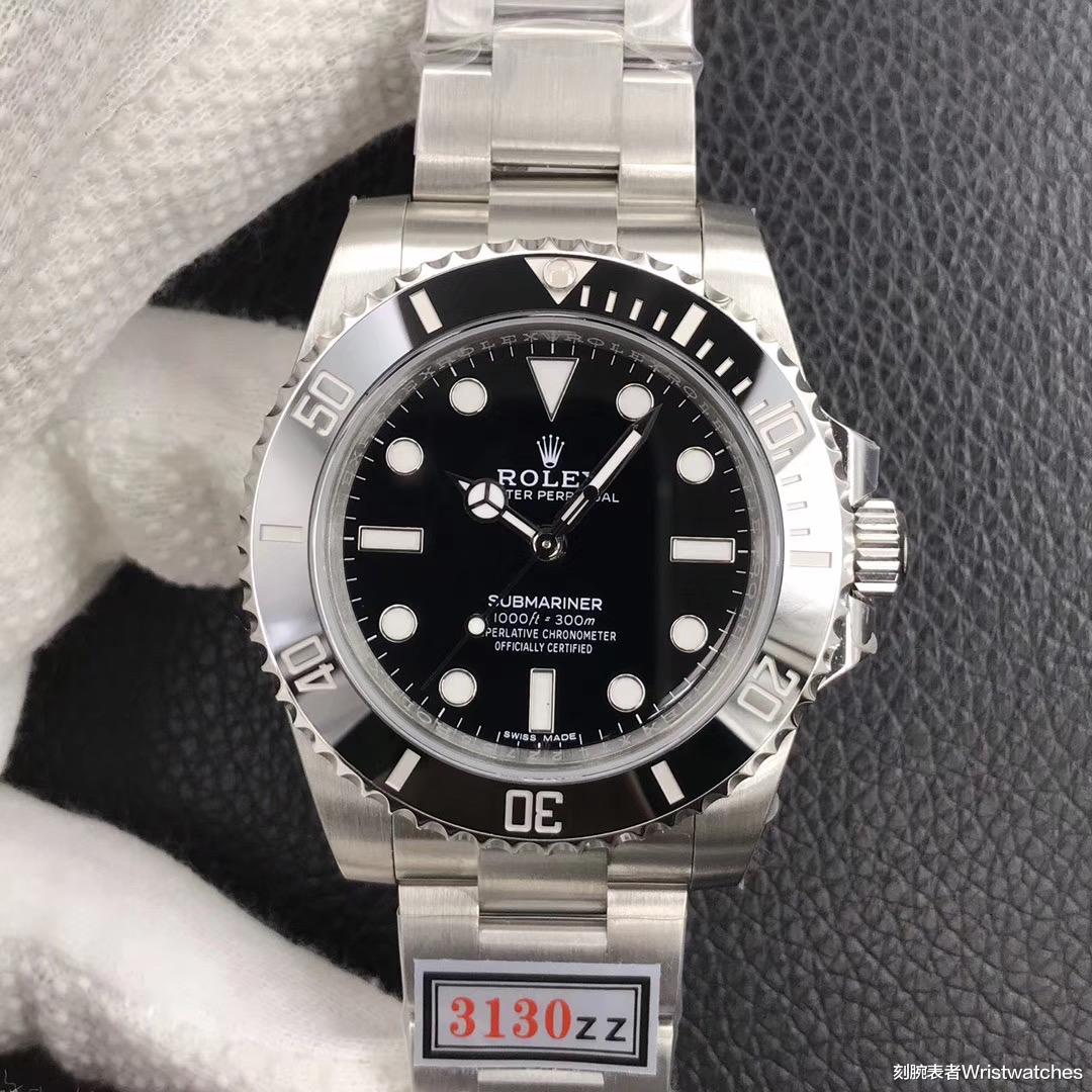 刻腕表者Wristwatches 经典复刻：ZZ厂劳力士无历黑水鬼114060细节还原了正品吗？