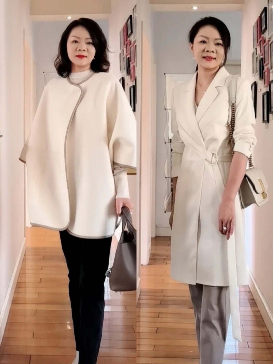穿衣搭配|这个冬天爱上通勤风,40岁姐姐用白色构建“通勤穿搭”,好高级