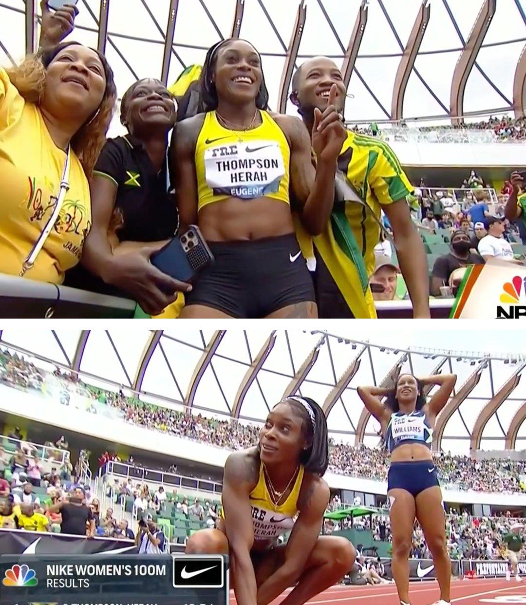 琳妹儿说|10秒54,短跑女王汤普森击败弗雷泽10秒73夺冠,一战创造三大神迹