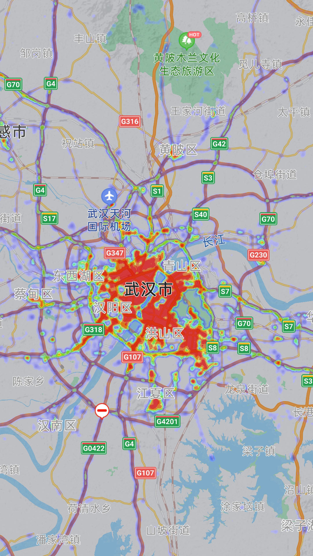 城市数据 2021年五一假期城市热力图
