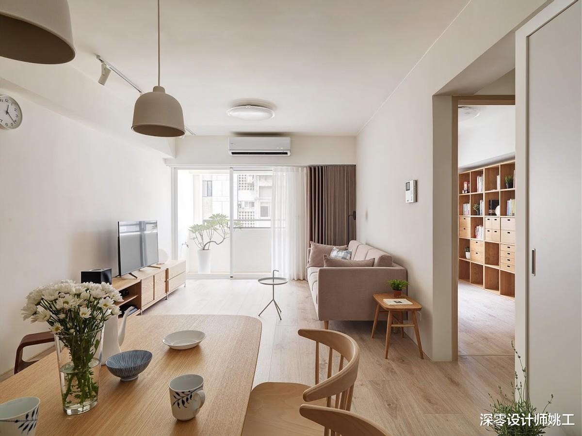 |日子越久越喜欢简约风,108㎡简单舒适,配木质家具一片岁月静好