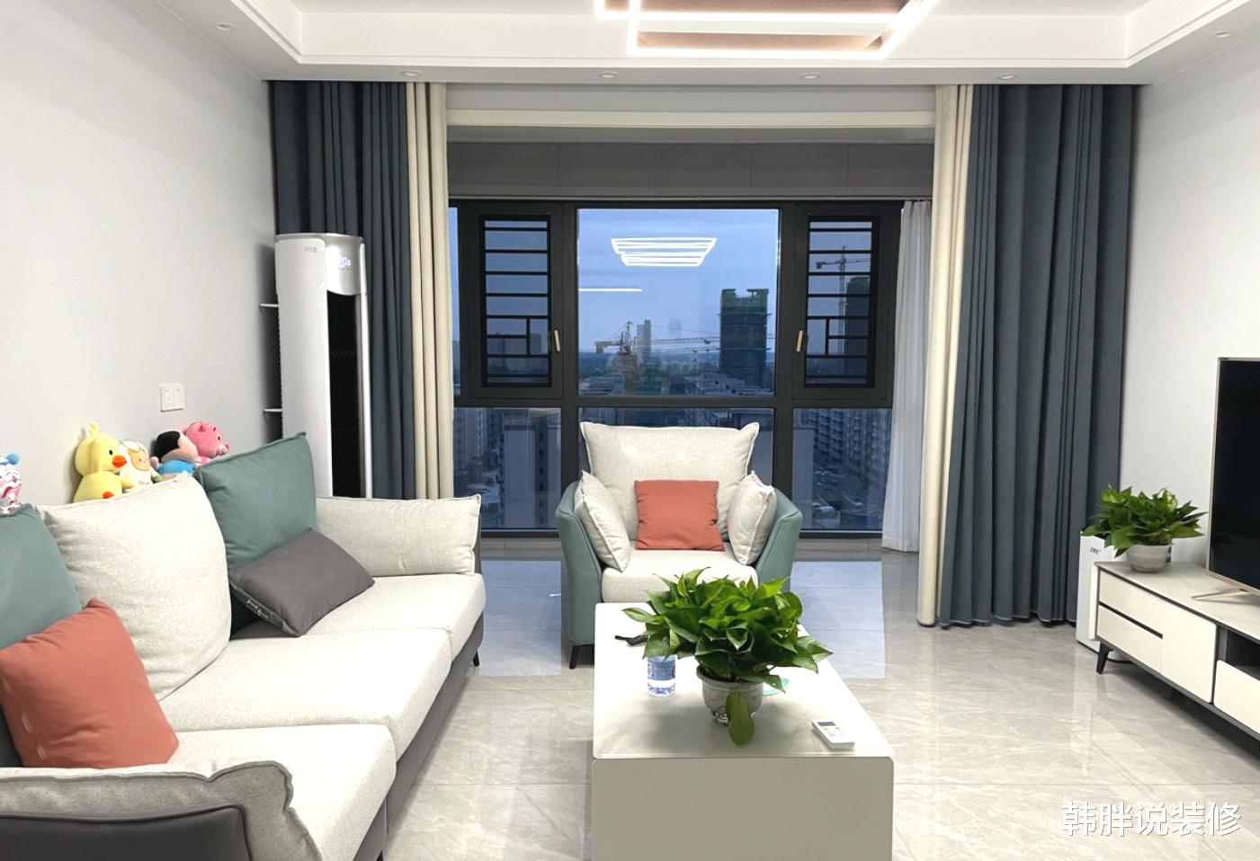 |120㎡简约新房,软硬装+家具电器共18万,无玄关照样时尚又大气