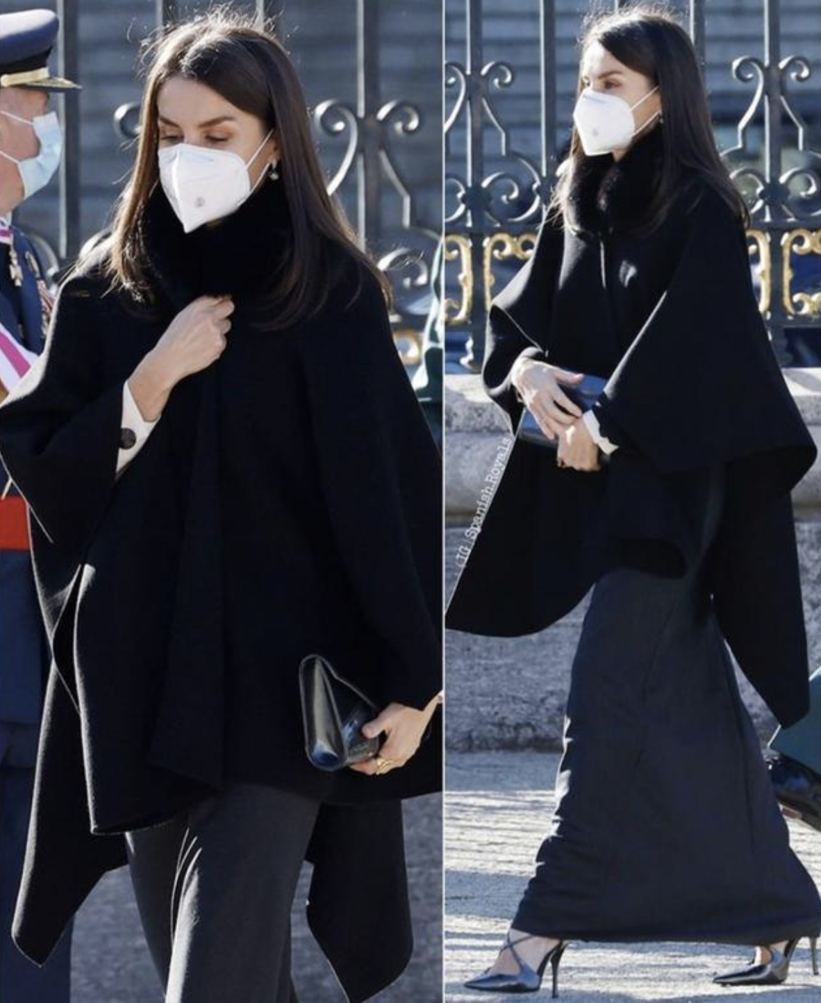 穿衣搭配|西班牙王后鞋子比裤子还酷，时髦衣架子气场十足，职场女性标杆