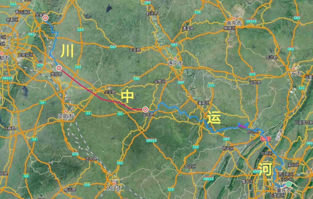 沱江 川中运河，成渝水上快车道