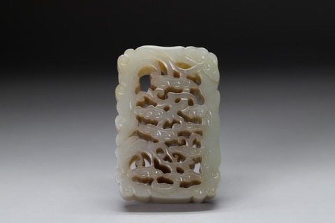 和田玉籽料|舊藏和田玉籽料“黑枣皮 灵芝珮”.