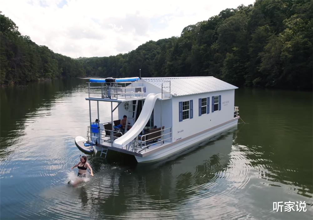 听家说 钓鱼爱好者的水上船屋：将36㎡设计成两室两厅，住一家六口没问题