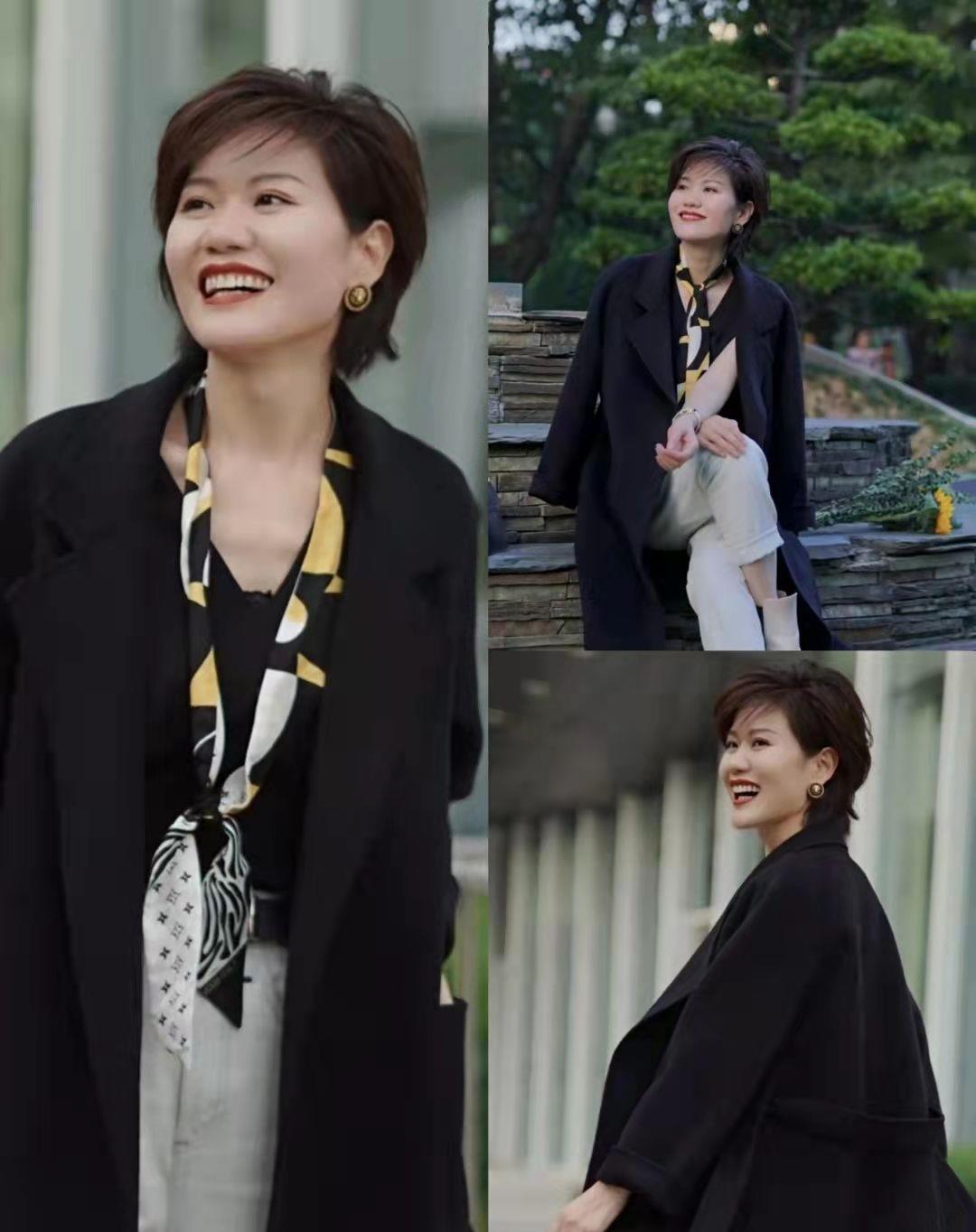 桃小菁啊 冬季黑色大衣怎么叠穿?照着她们这样穿,时尚不单调,简约又大方