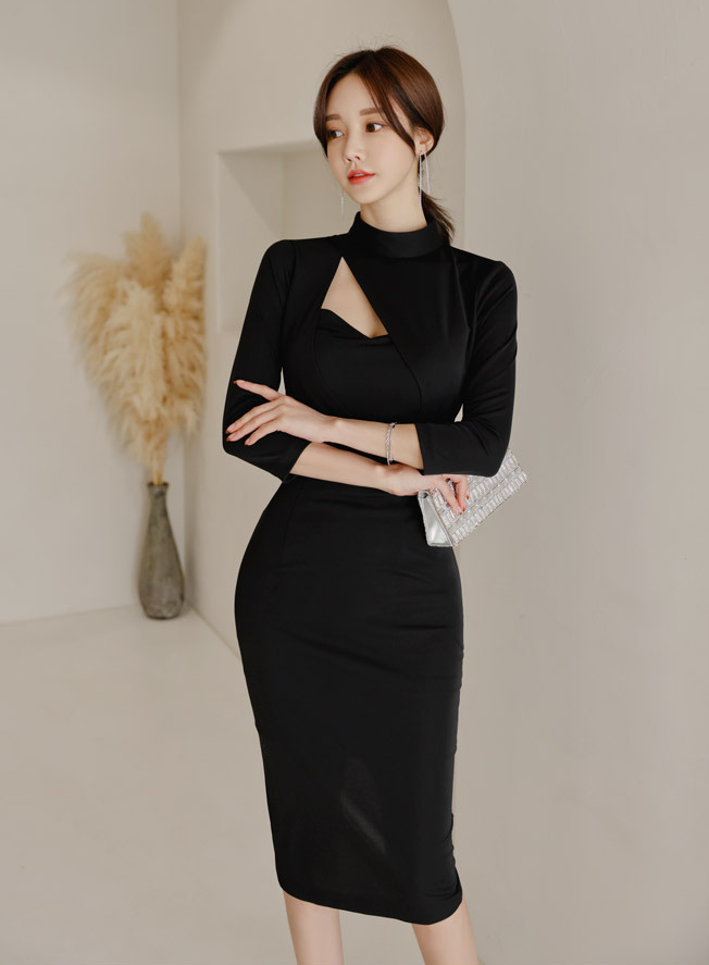 壹品穿搭|女神孙允珠高清时尚搭配：意式可可爵士雅黑镂空古典裙