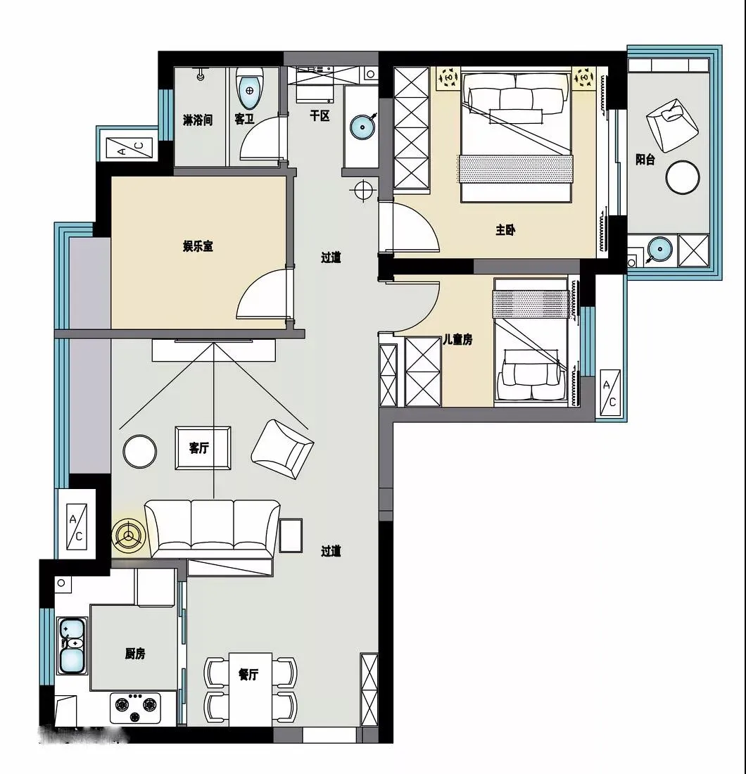 79㎡二居室，看一眼就爱上的北欧风