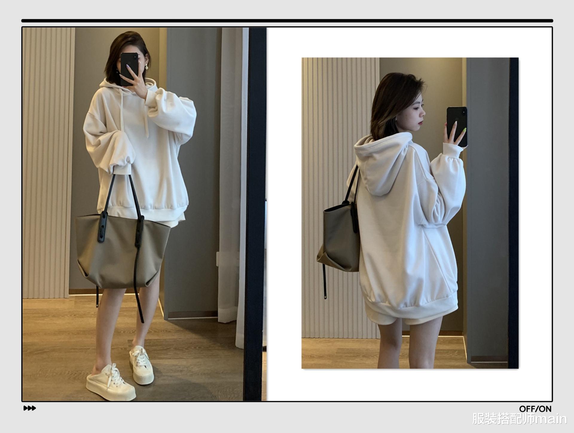 服装搭配师main|早秋最慵懒舒适的时髦套路=卫衣+裤子,温暖又有女人味