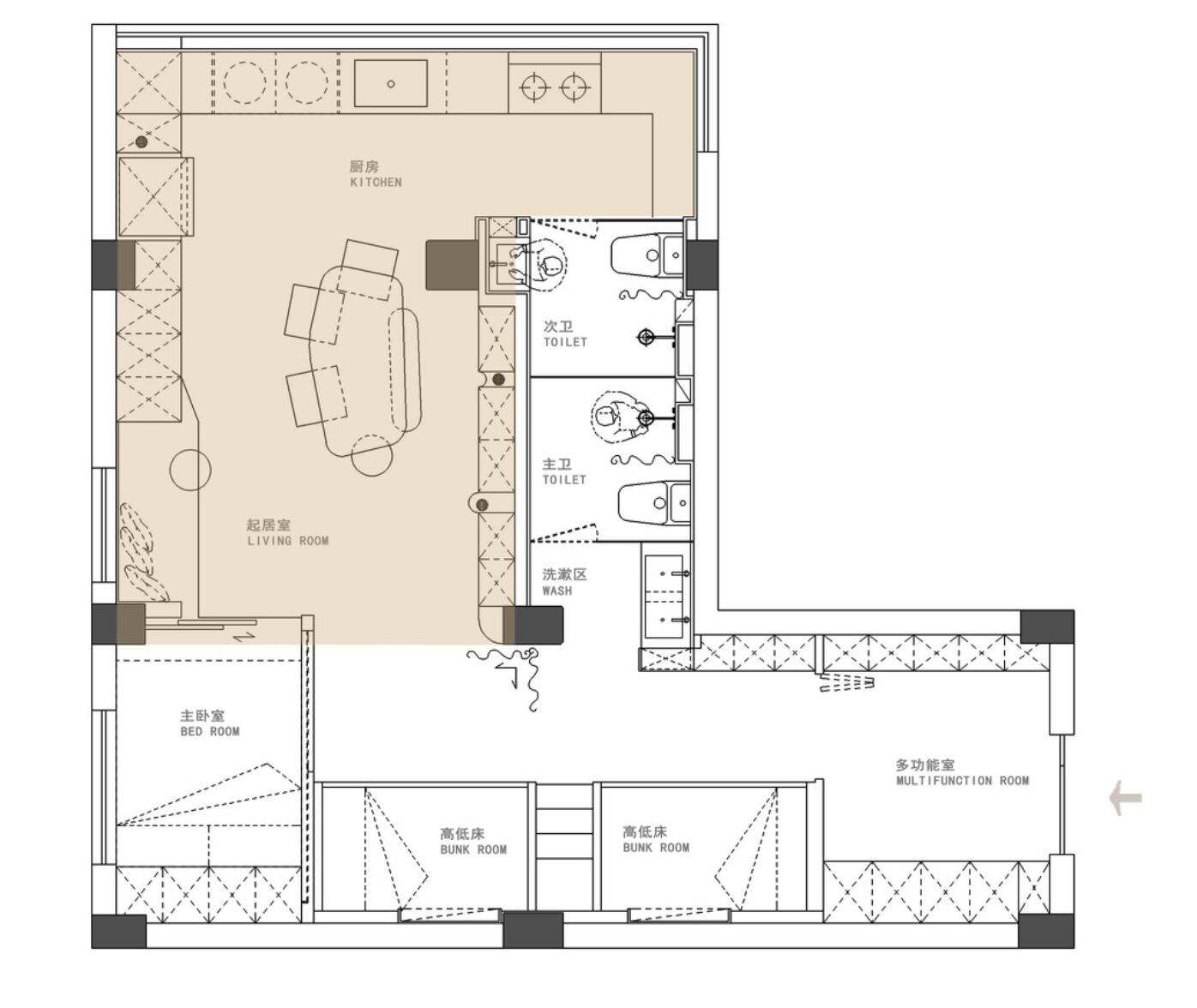 小拾谈装修 她家称为“神设计”都不为过!55㎡,住6口人,还有超多储物