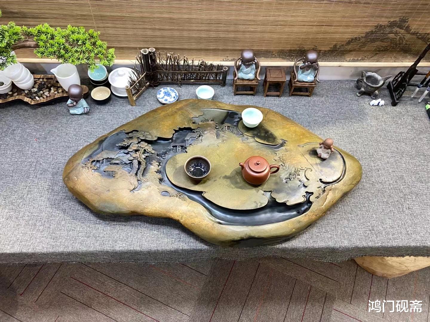 雕刻|在石头上画了2天出效果图，请800一天的师傅雕刻成茶盘后，值吗？