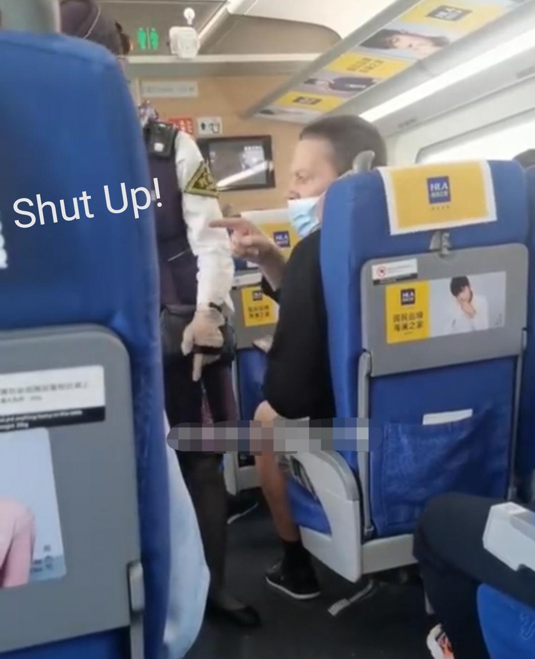 落日潮水 外国男子高铁不戴口罩,邻座阿姨提醒还遭辱骂,我想说:请你自重