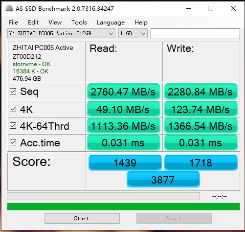 芯片|3500MBs读取速度，1GB还不到一块钱，致钛PC005 Active真香