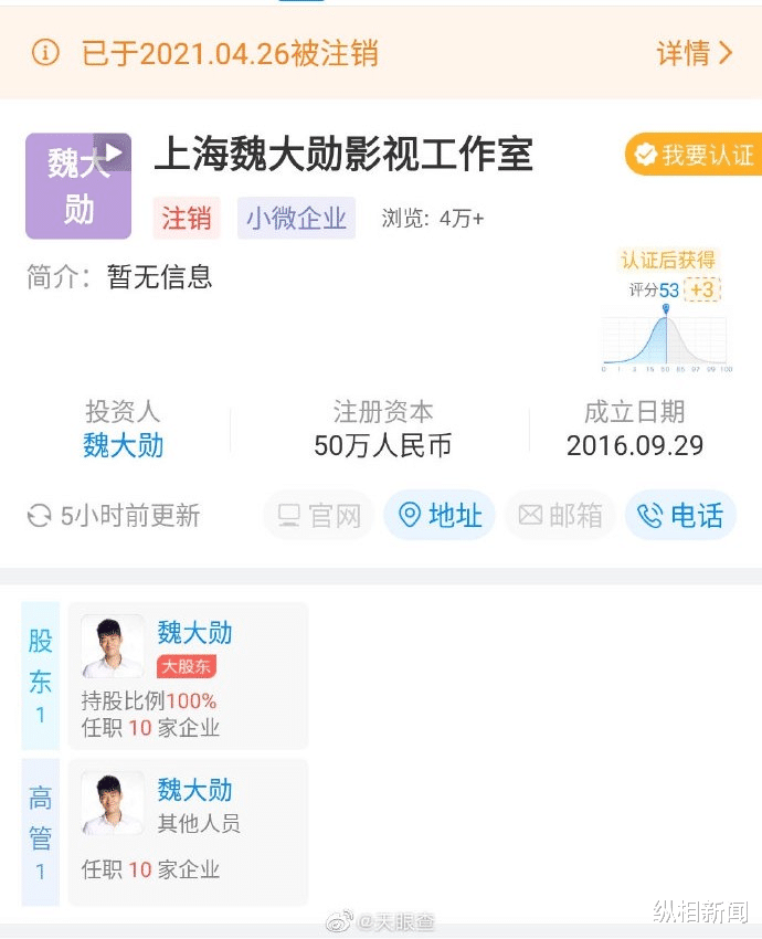 纵相新闻 范冰冰案重演？郑爽事件疑引发明星公司注销潮