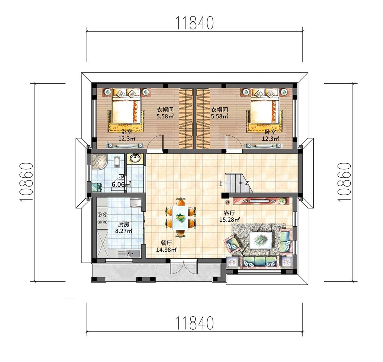|农村稀缺的二层别墅设计，复古徽派叠加现代落地窗，怎么看都喜欢