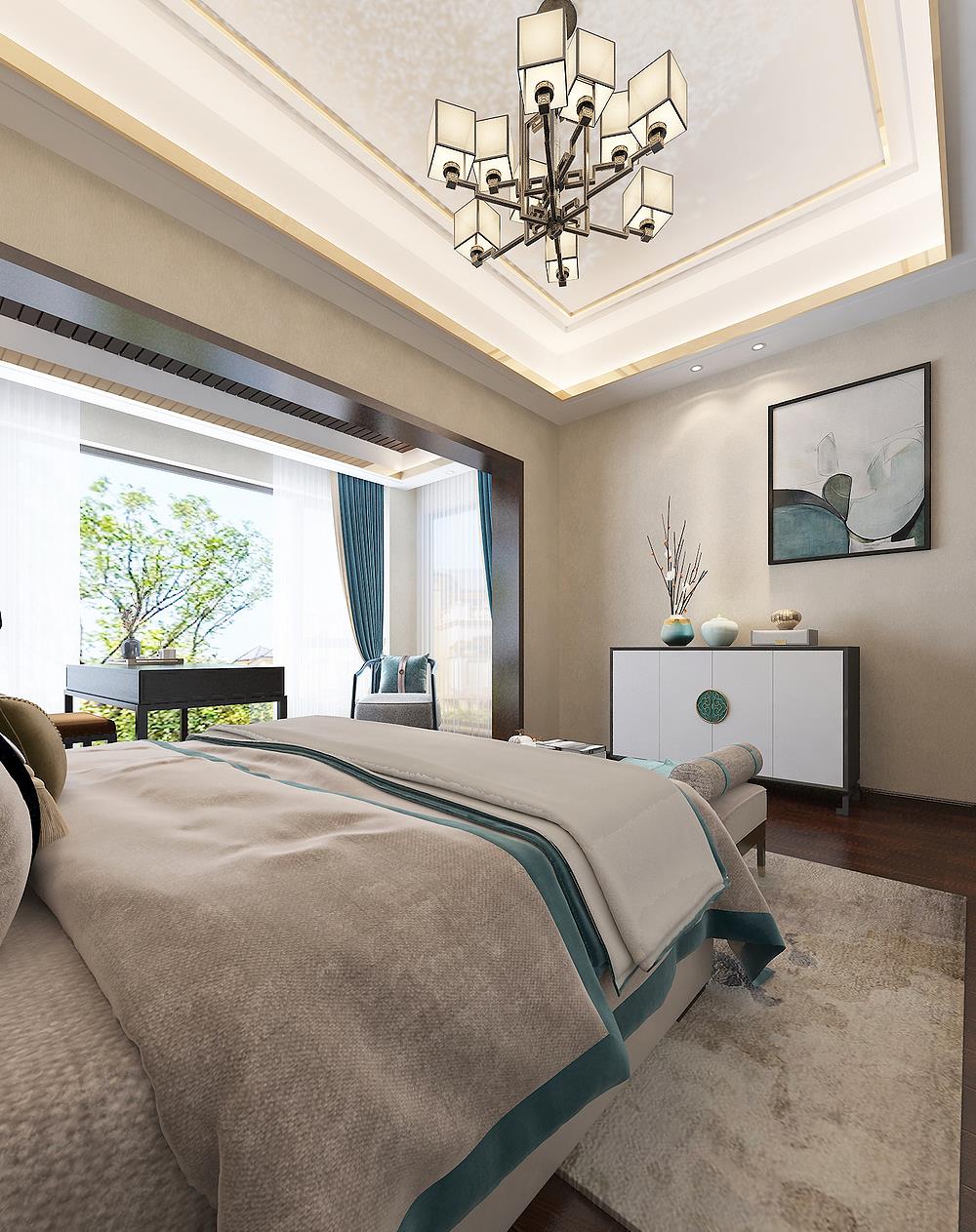 新帝雅|这套202平米的复式楼,装了新中式风之后,大气、韵味还很有意境